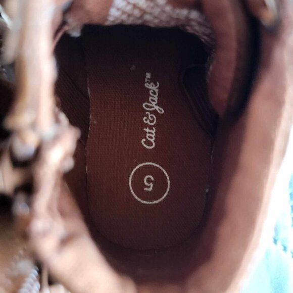 🔥5 FOR $25🔥Cat & Jack Brown High Tops With Zipper - Picture 6 of 7